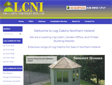 Tablet Screenshot of logcabinsnorthernireland.com